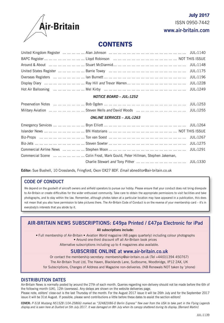 Air Britain News Preview Pages