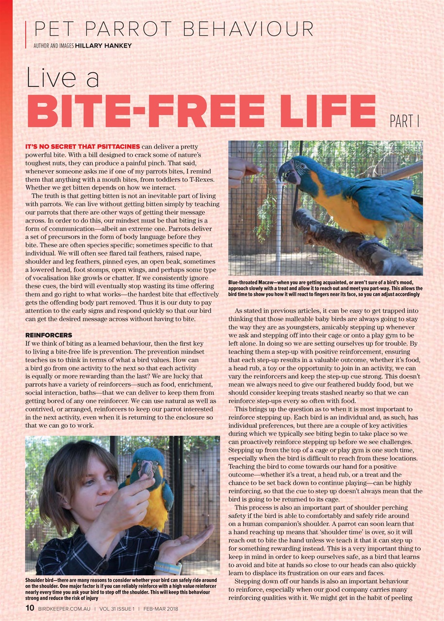 Australian Birdkeeper Magazine Preview Pages