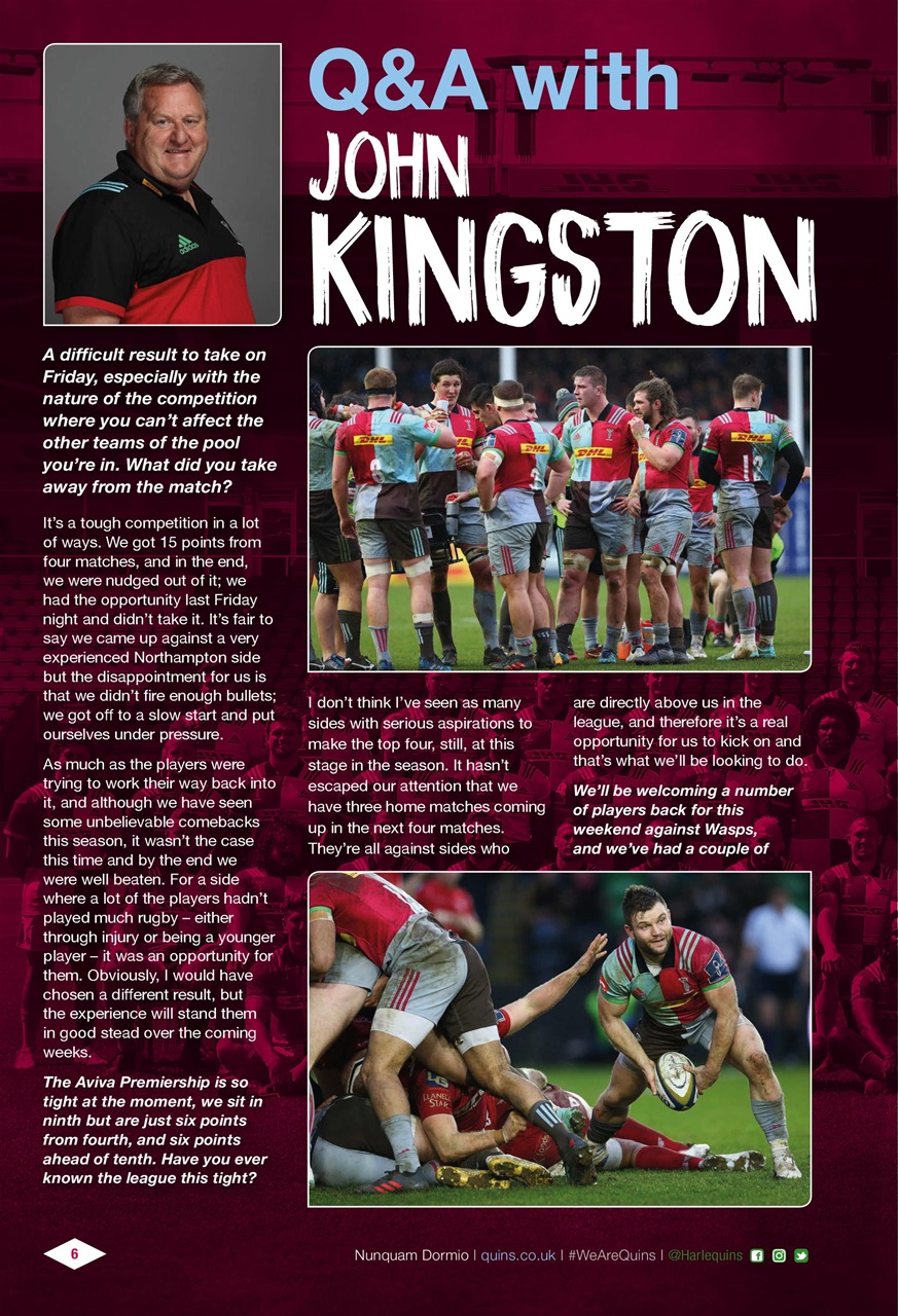 Harlequins Preview Pages