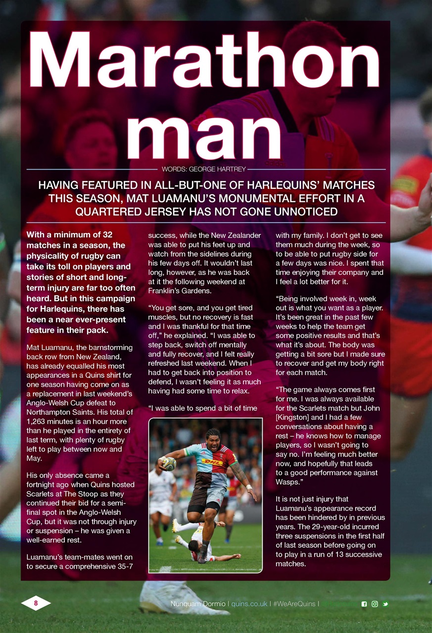 Harlequins Preview Pages