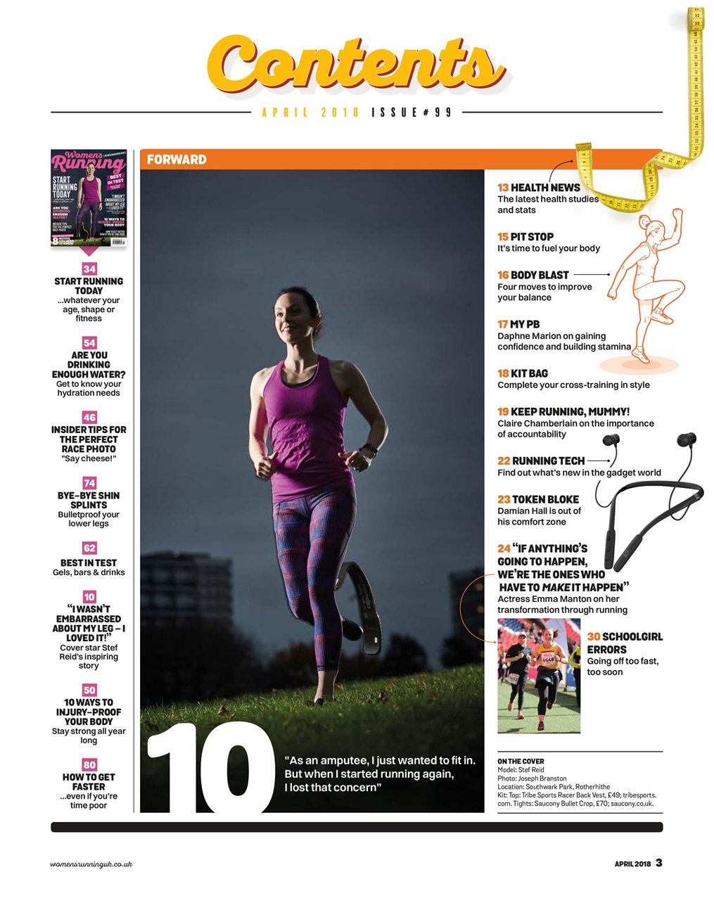 Women’s Running Preview Pages