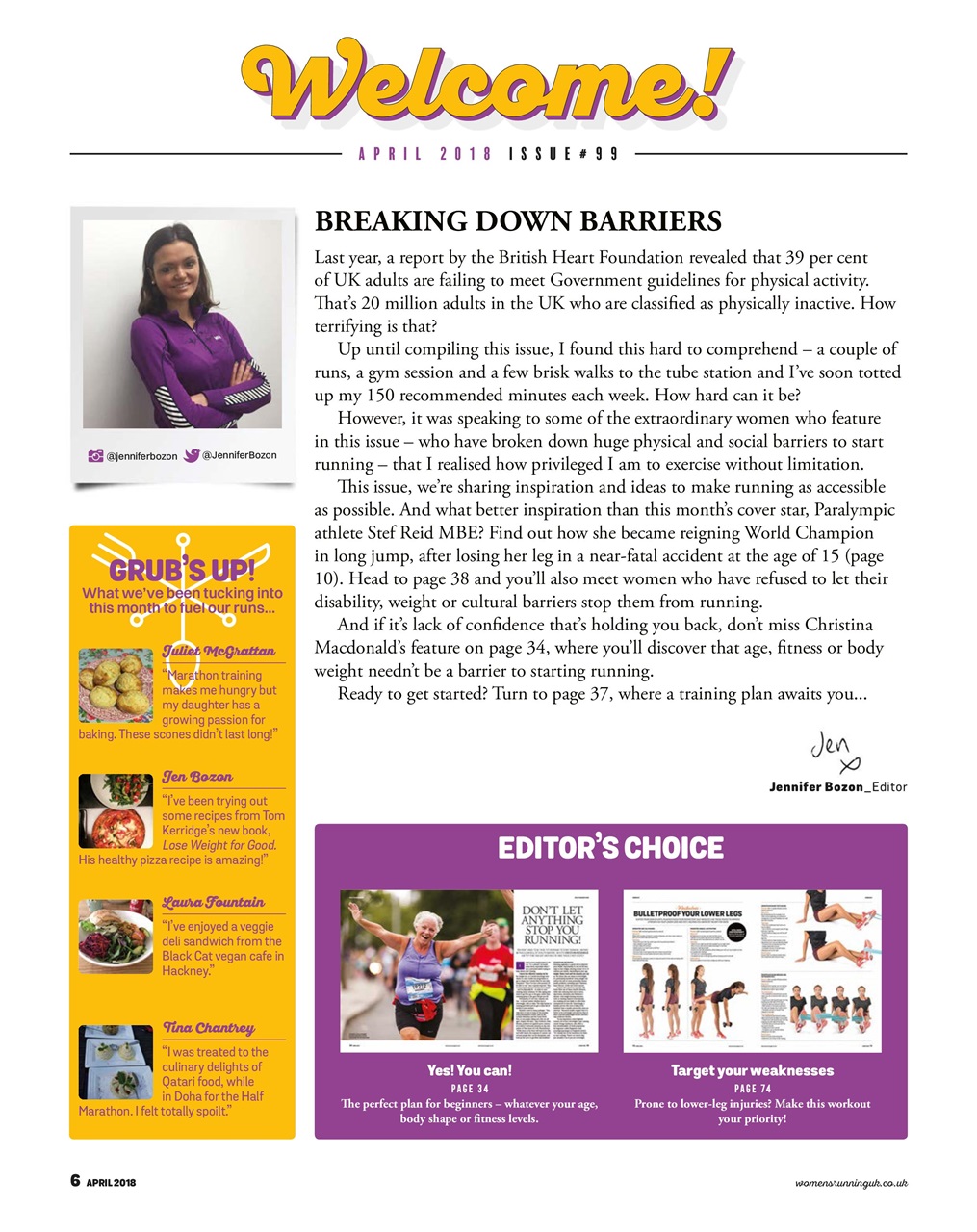 Women’s Running Preview Pages
