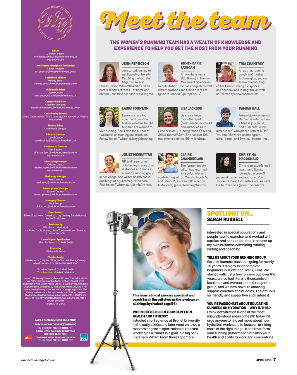 Women’s Running Preview Pages