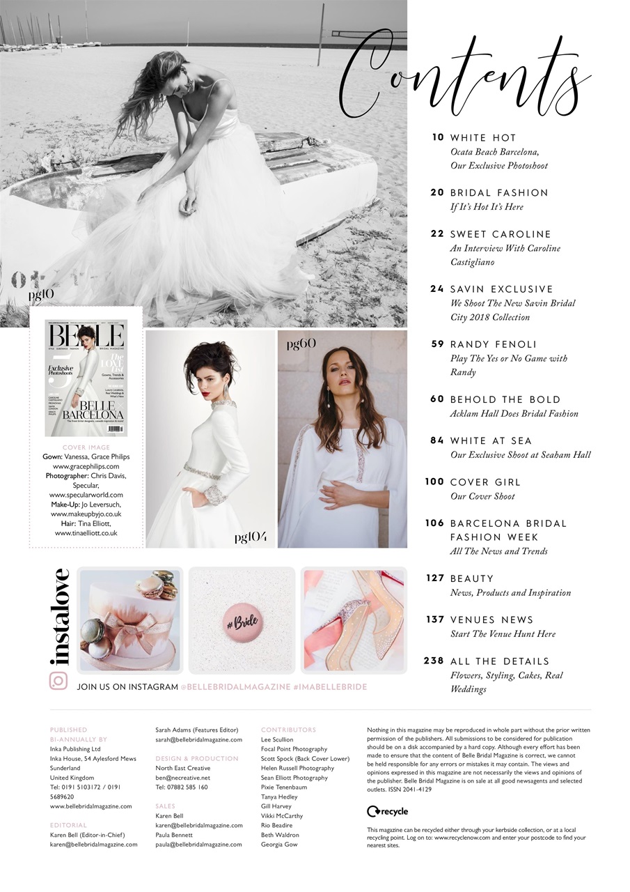 Belle Bridal Magazine Preview Pages