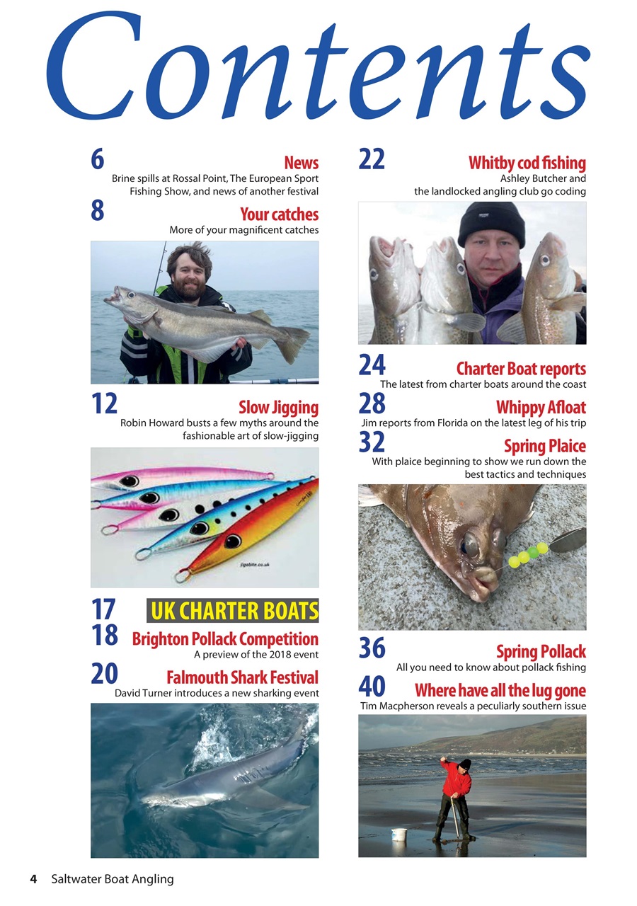Saltwater Boat Angling Preview Pages