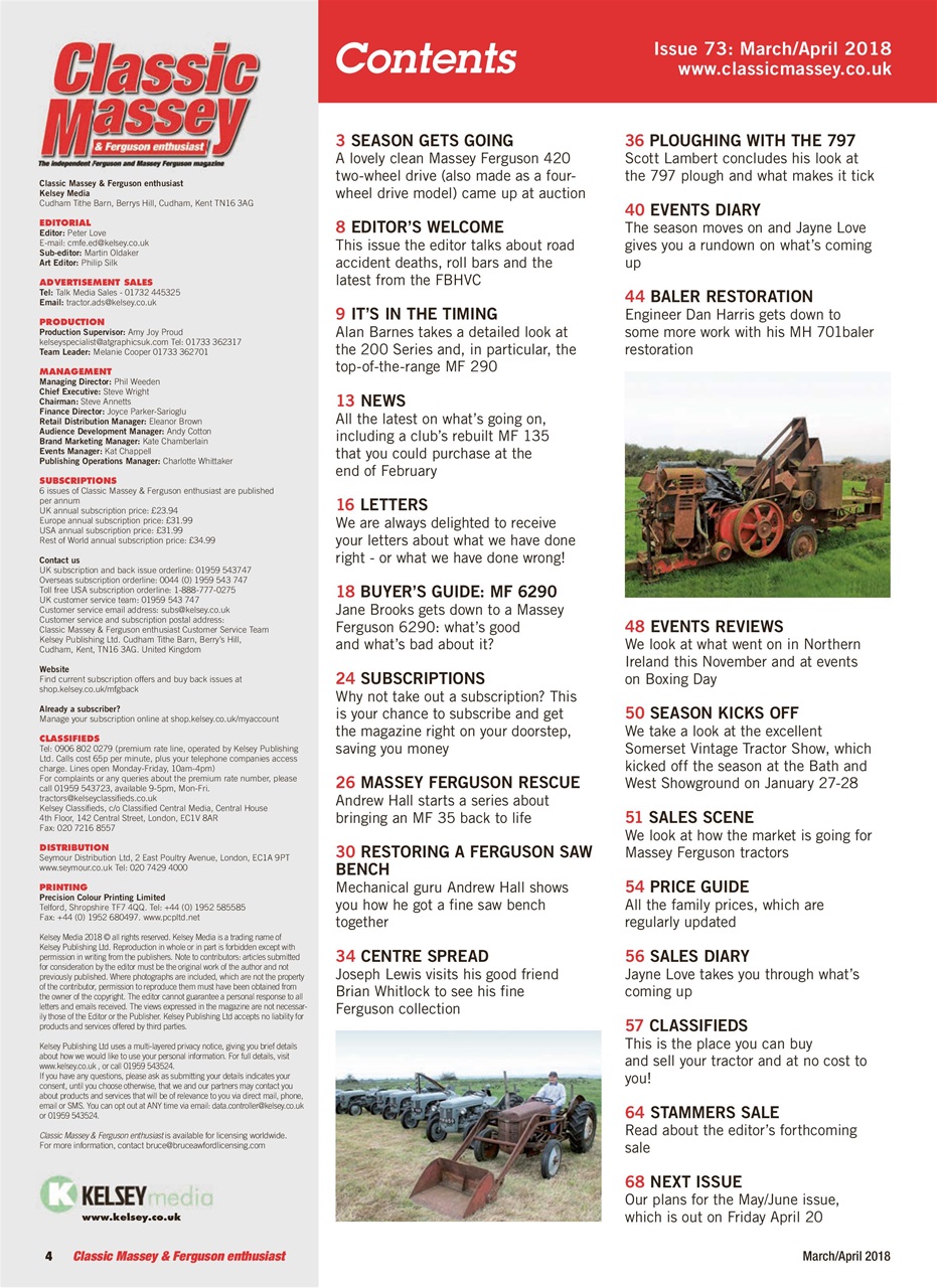 Classic Massey Preview Pages