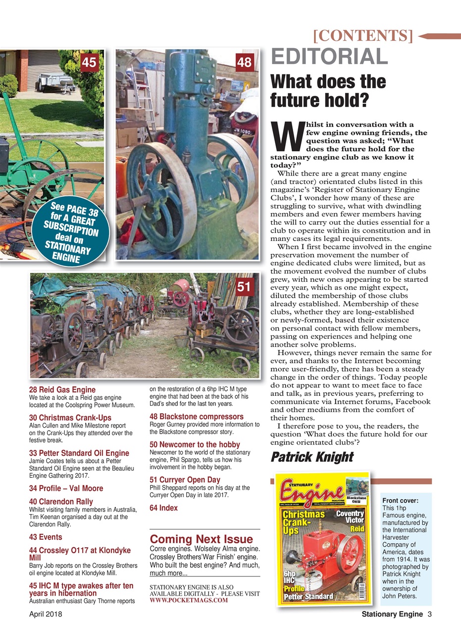 Stationary Engine Preview Pages