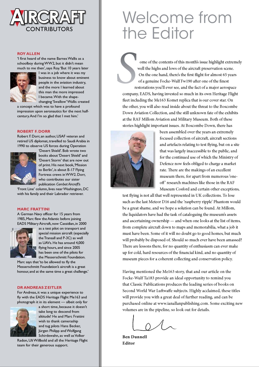 Classic Aircraft Preview Pages