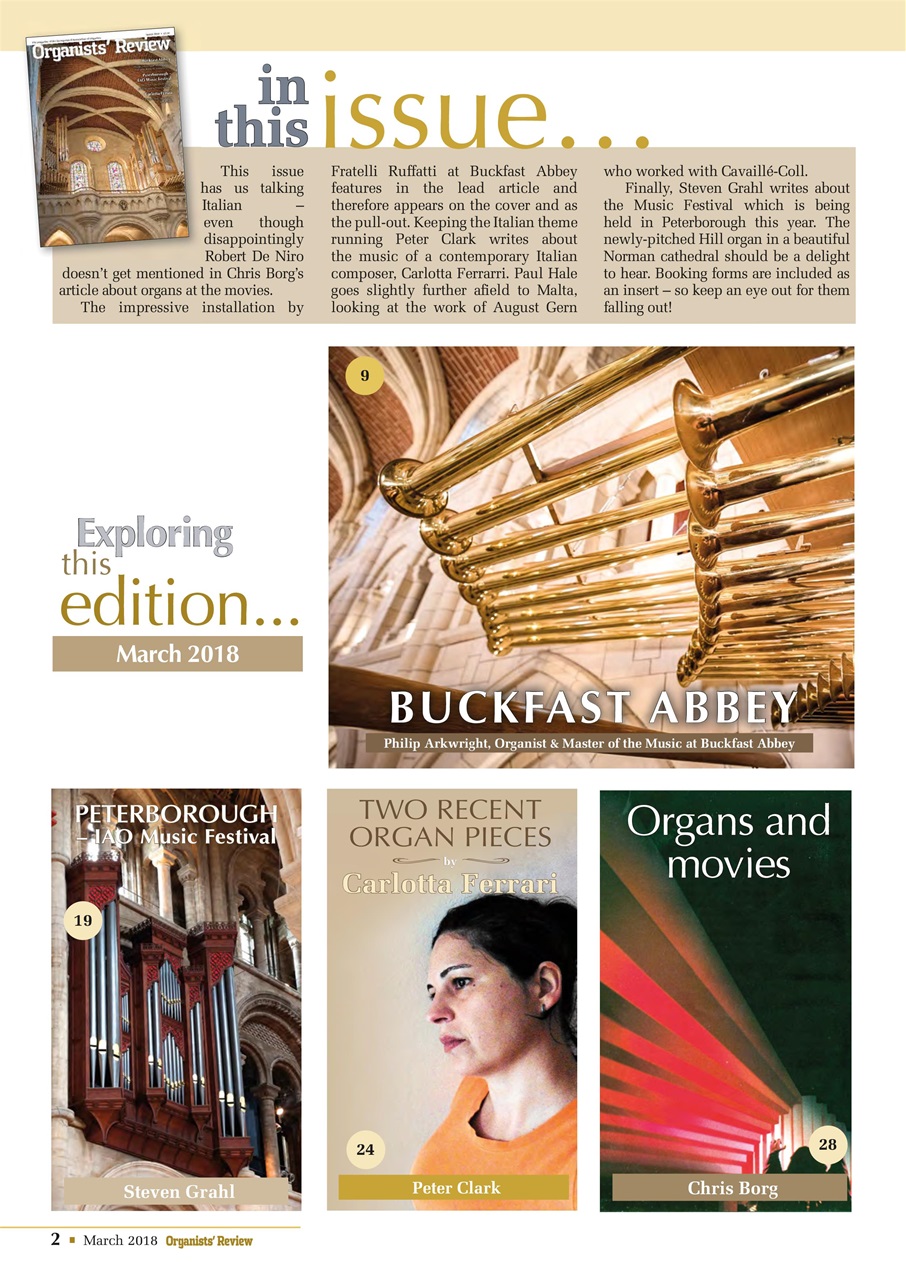 Organists' Review Preview Pages