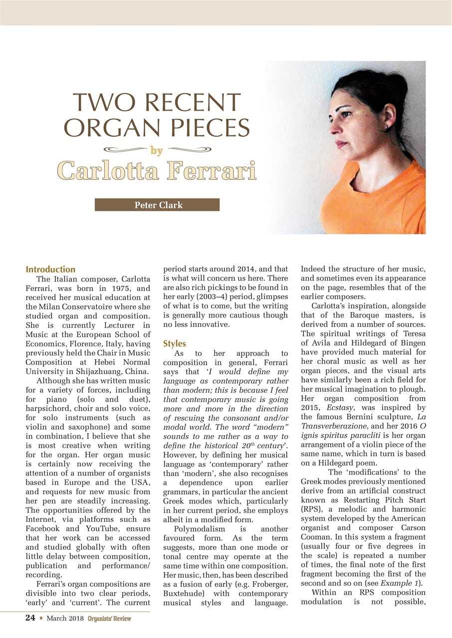 Organists' Review Preview Pages