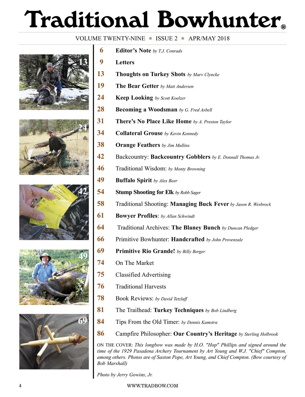 Traditional Bowhunter Magazine Preview Pages