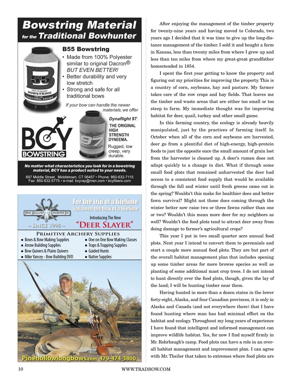 Traditional Bowhunter Magazine Preview Pages