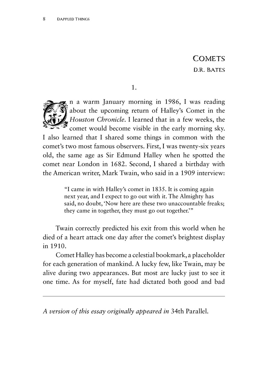 Dappled Things Preview Pages