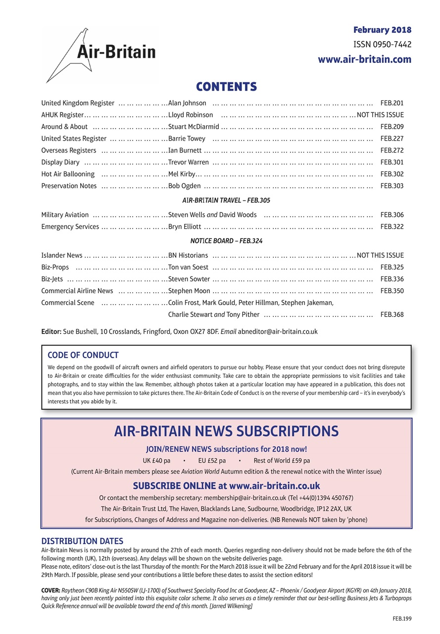 Air Britain News Preview Pages