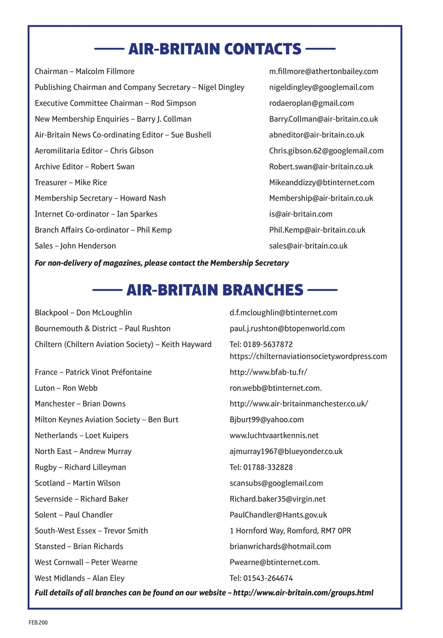 Air Britain News Preview Pages