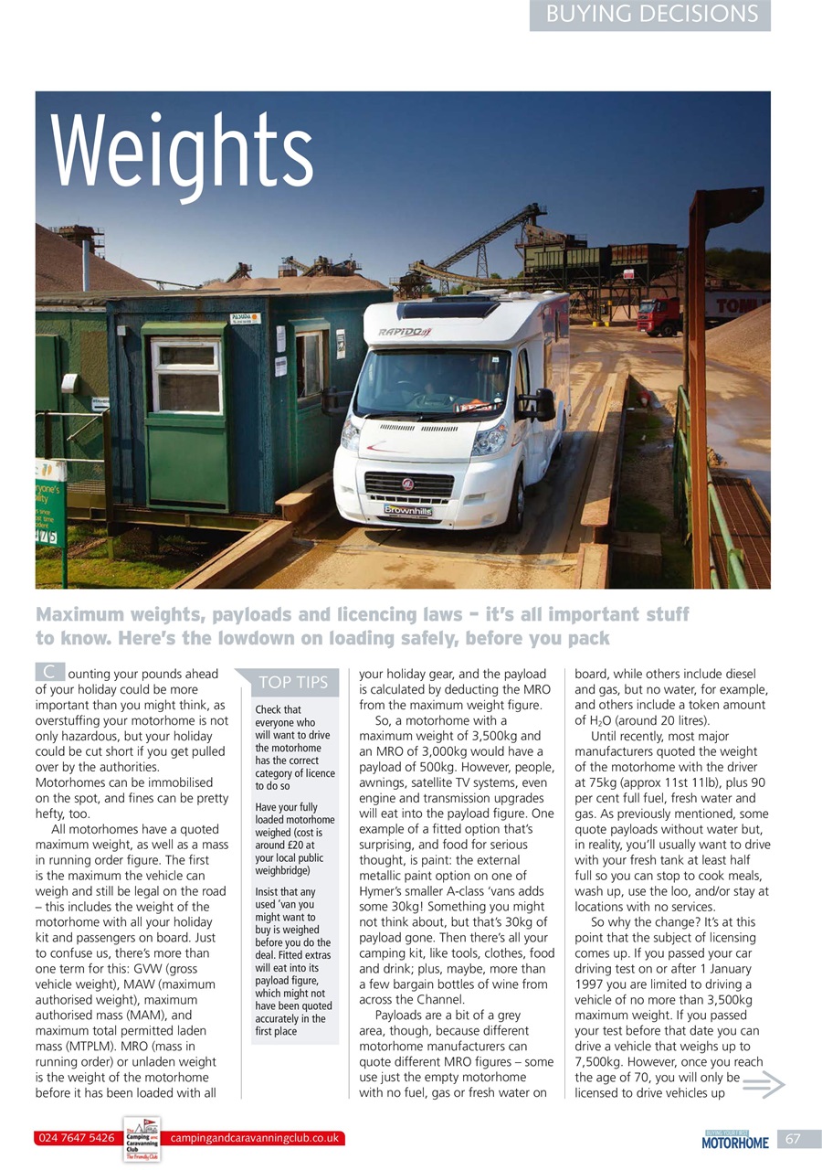 Buying Your Perfect Motorhome Preview Pages