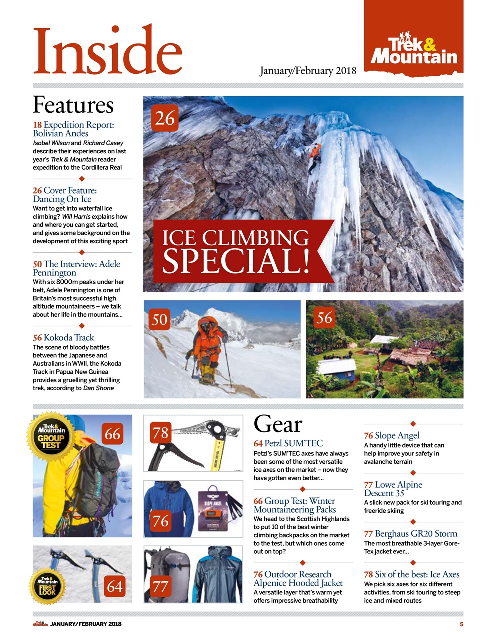 Trek & Mountain Magazine Preview Pages