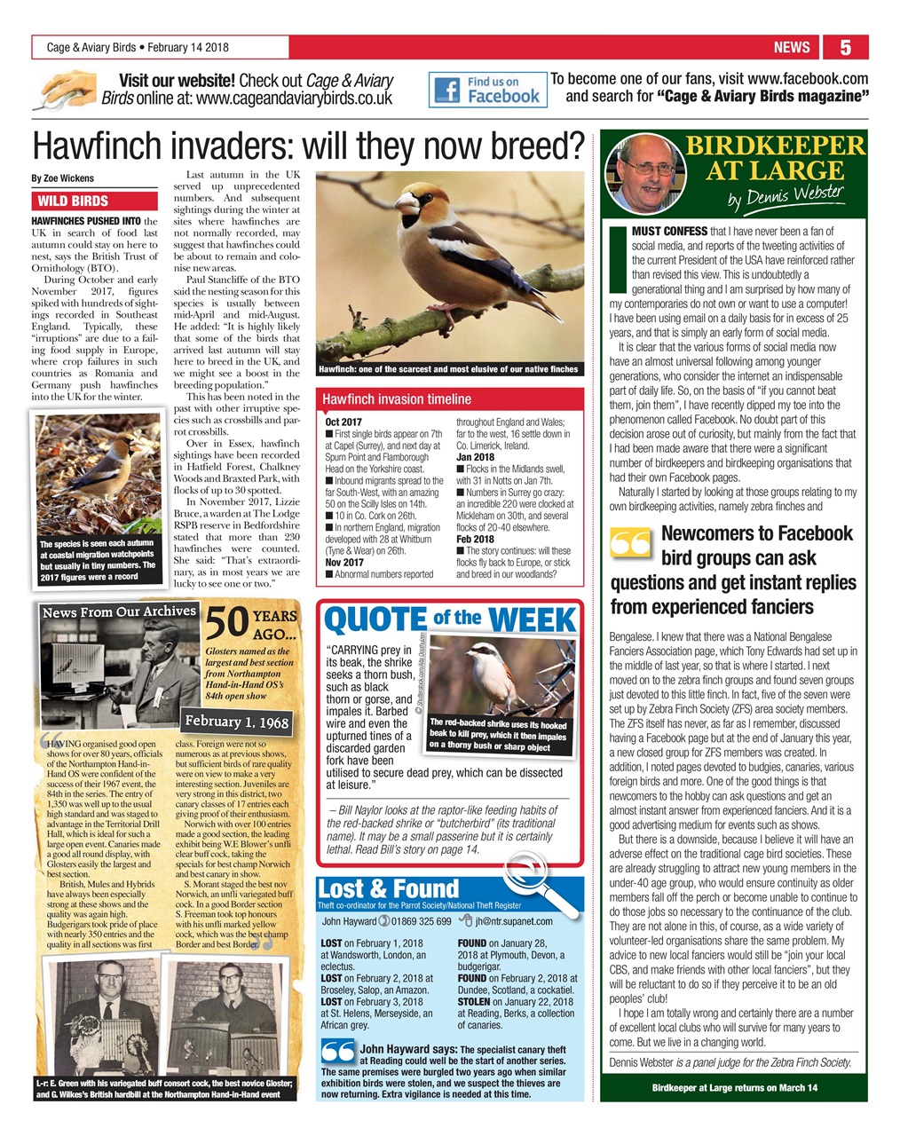 Cage & Aviary Birds Preview Pages