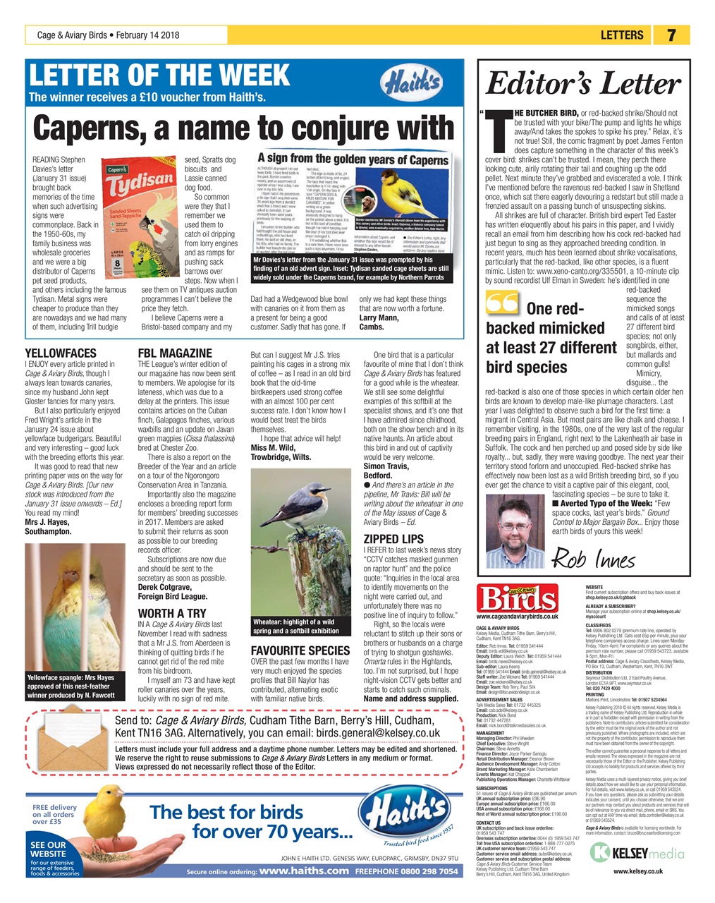 Cage & Aviary Birds Preview Pages