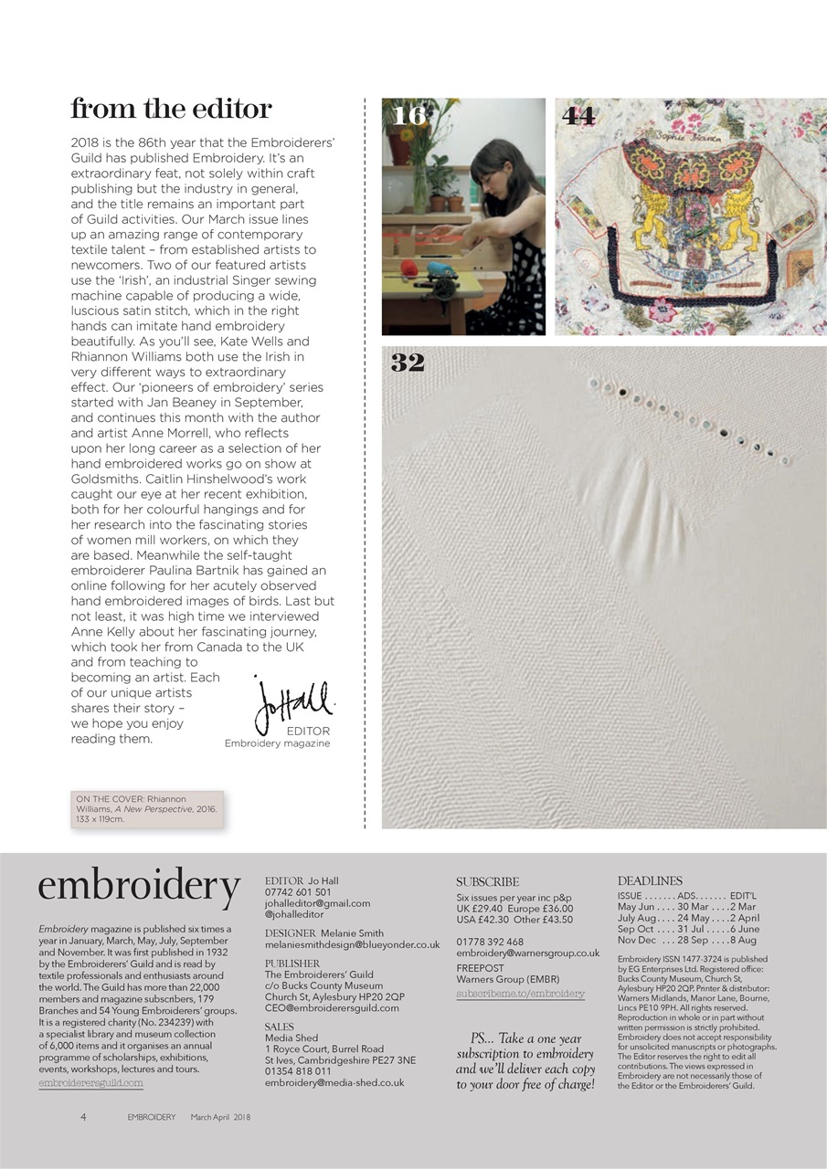 Embroidery Magazine Preview Pages
