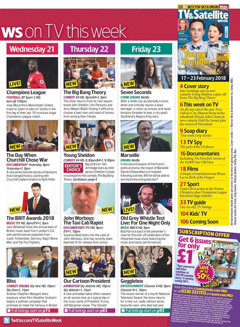 TV & Satellite Week Preview Pages