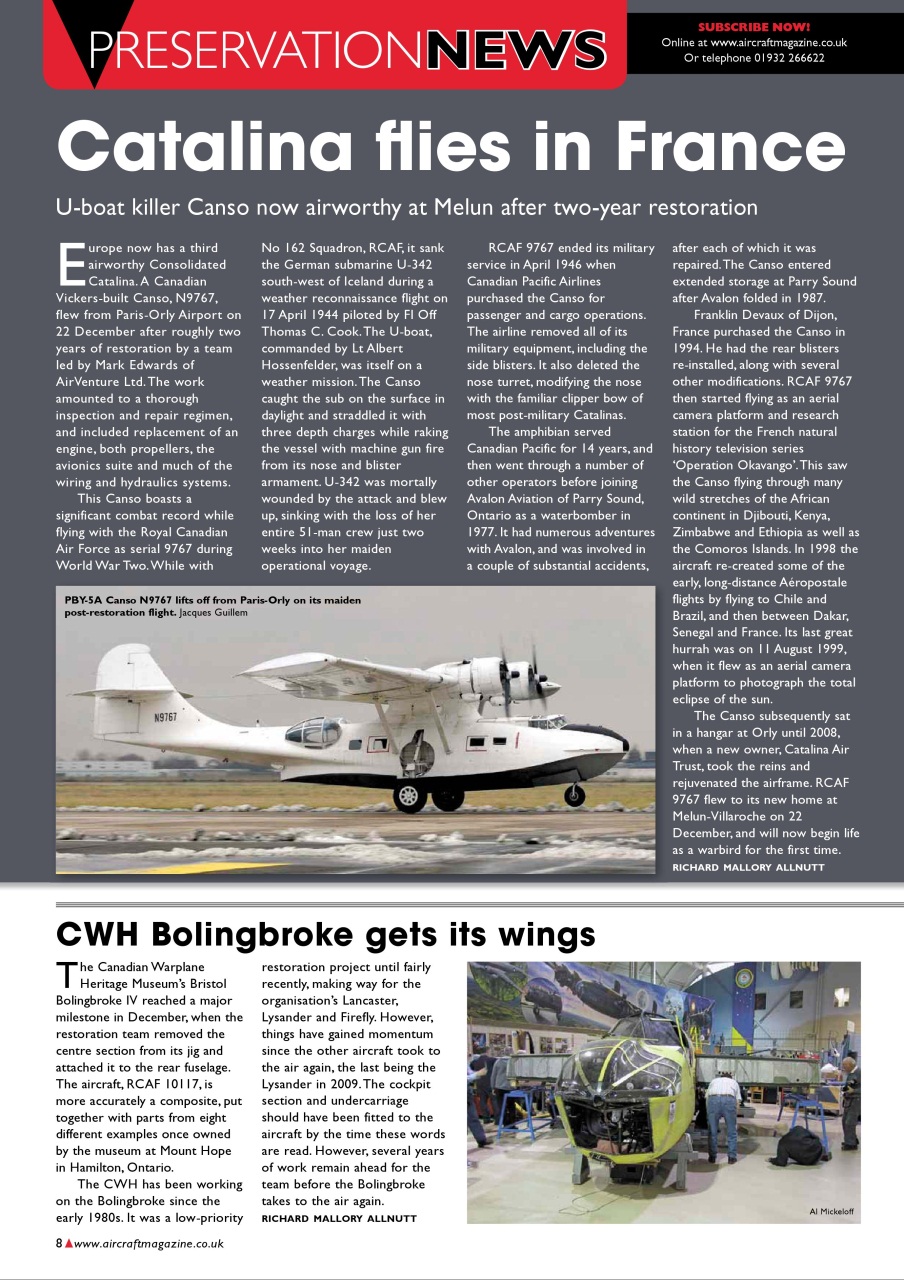Classic Aircraft Preview Pages