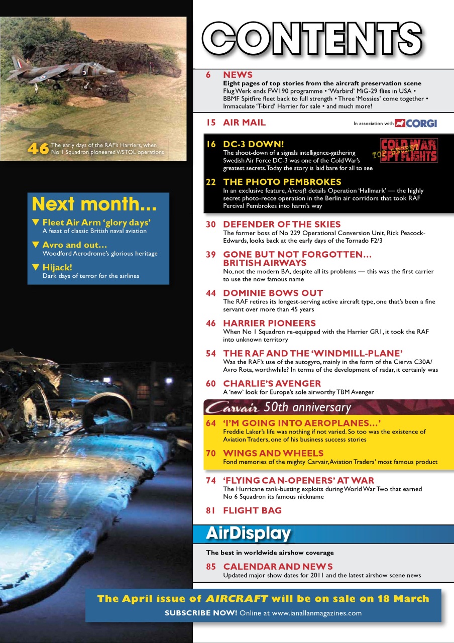 Classic Aircraft Preview Pages