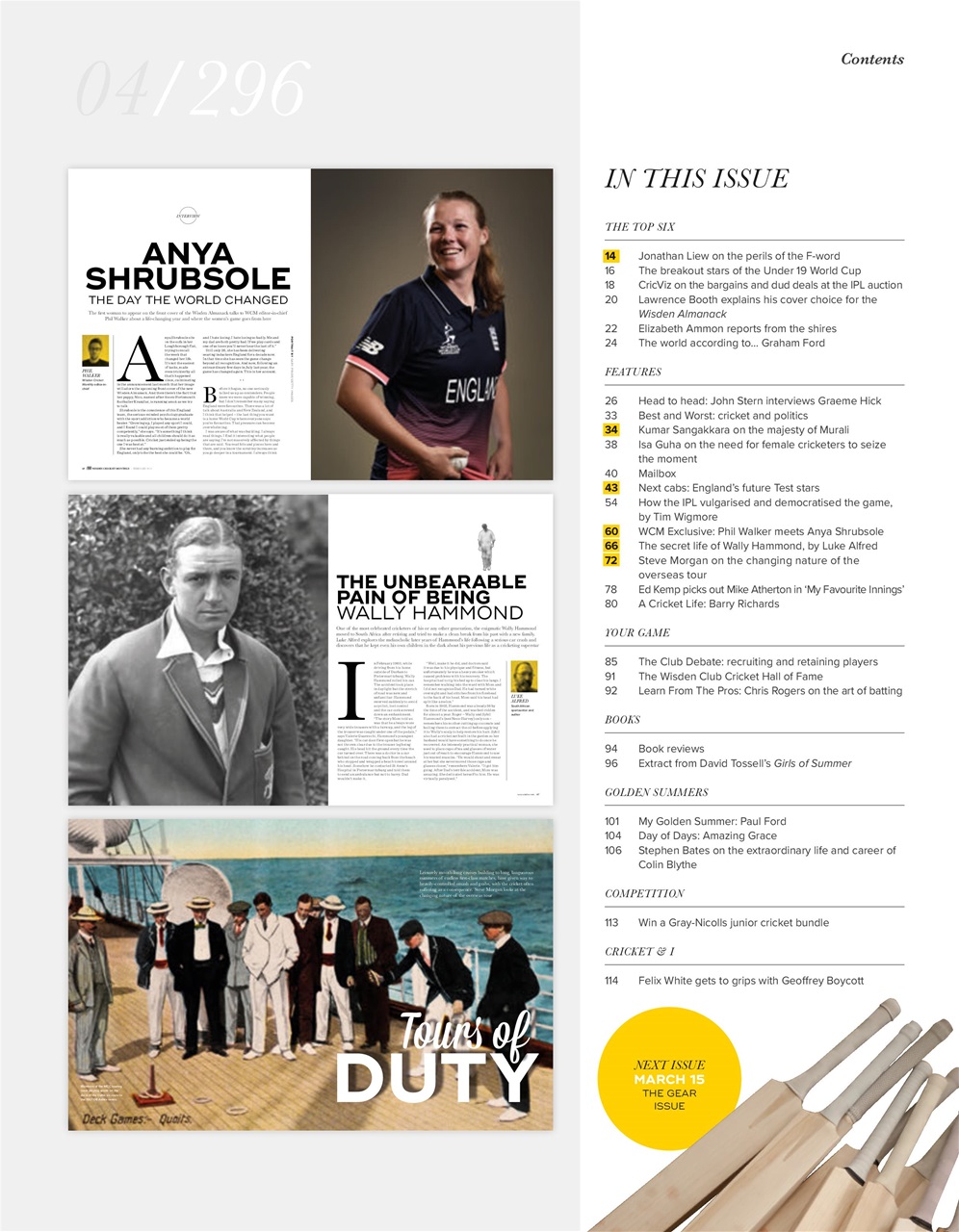 Wisden Cricket Monthly Preview Pages