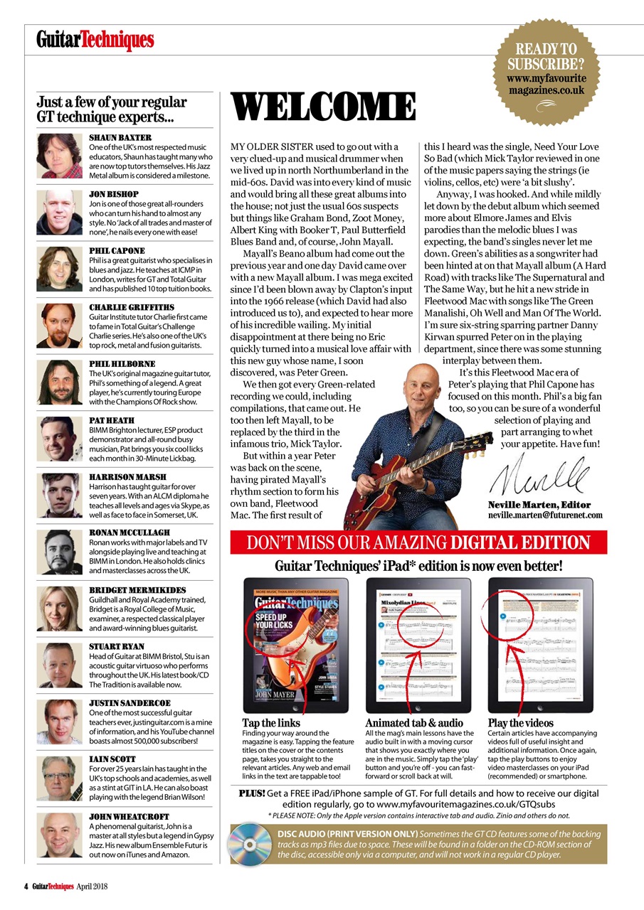 Guitar Techniques Preview Pages