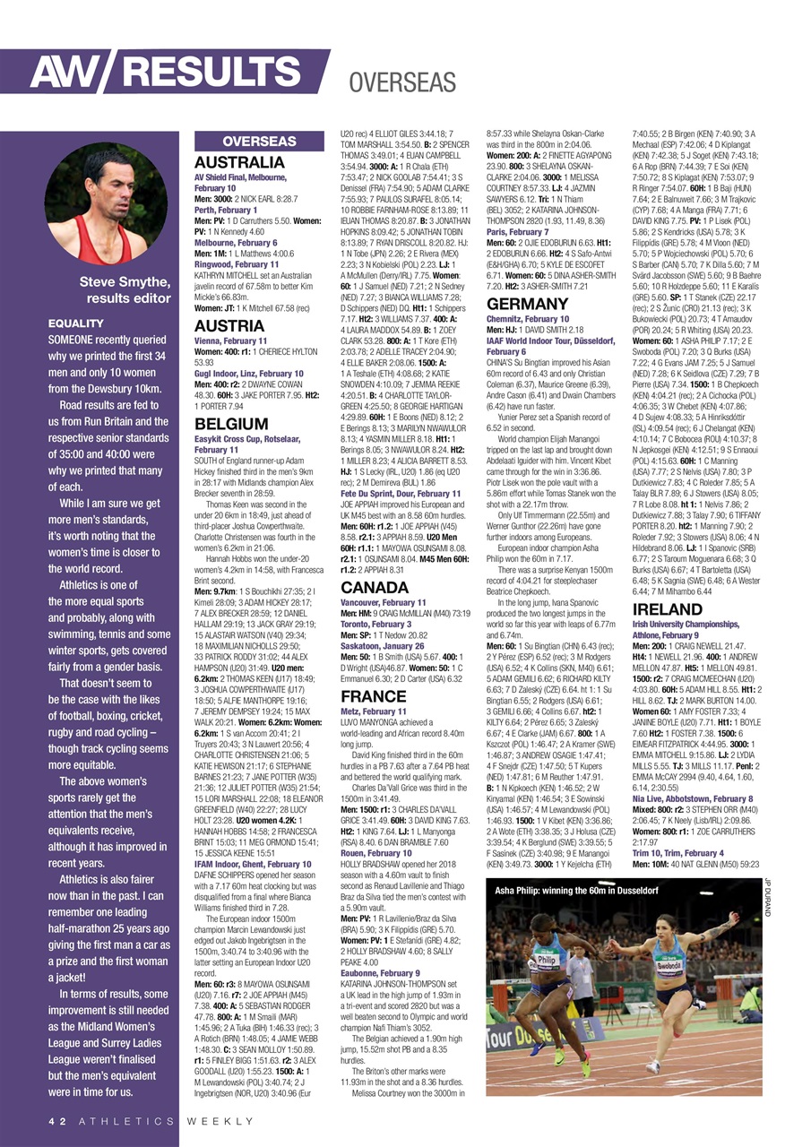 AW – Athletics Weekly Magazine Preview Pages