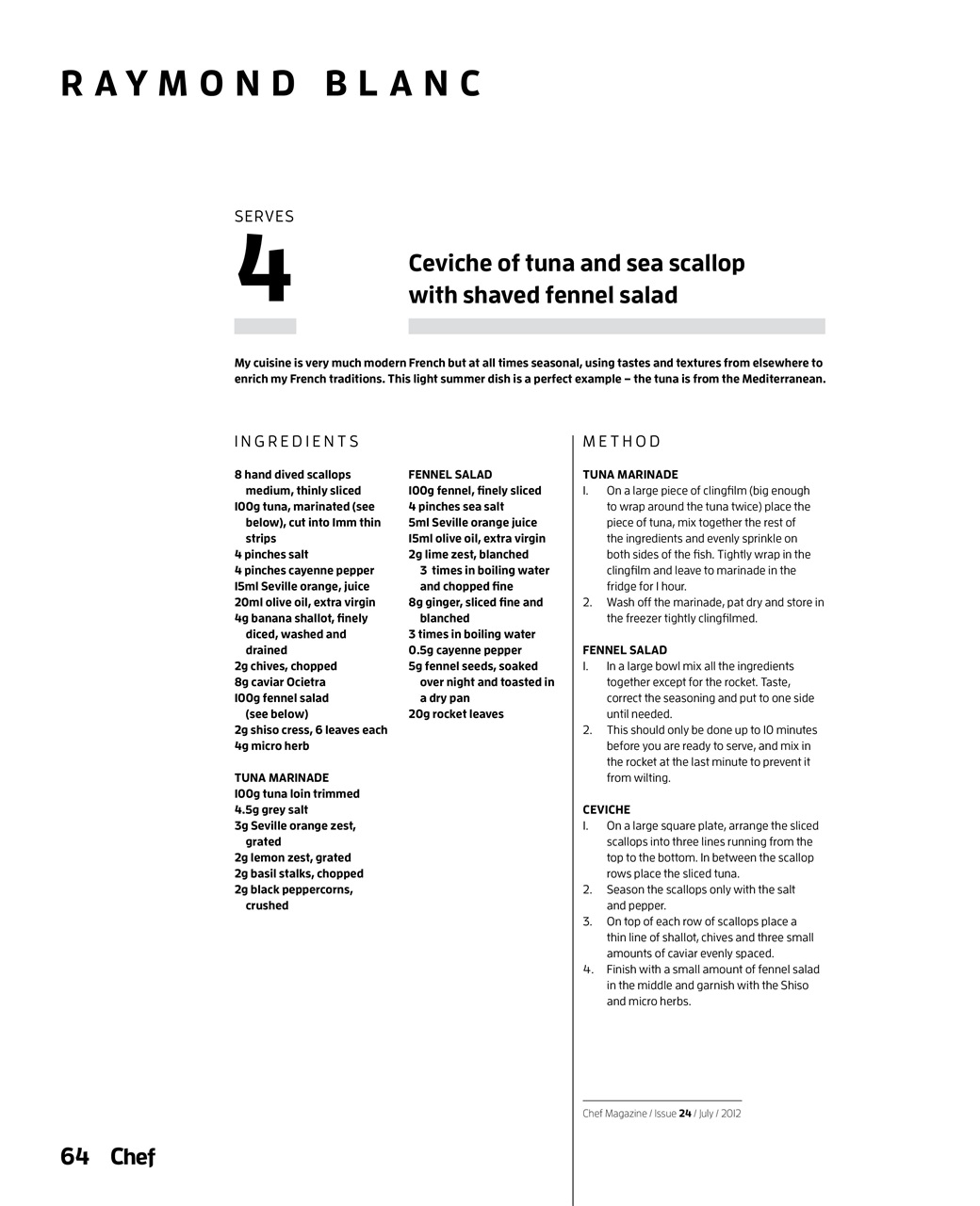 Chef & Restaurant Magazine Preview Pages