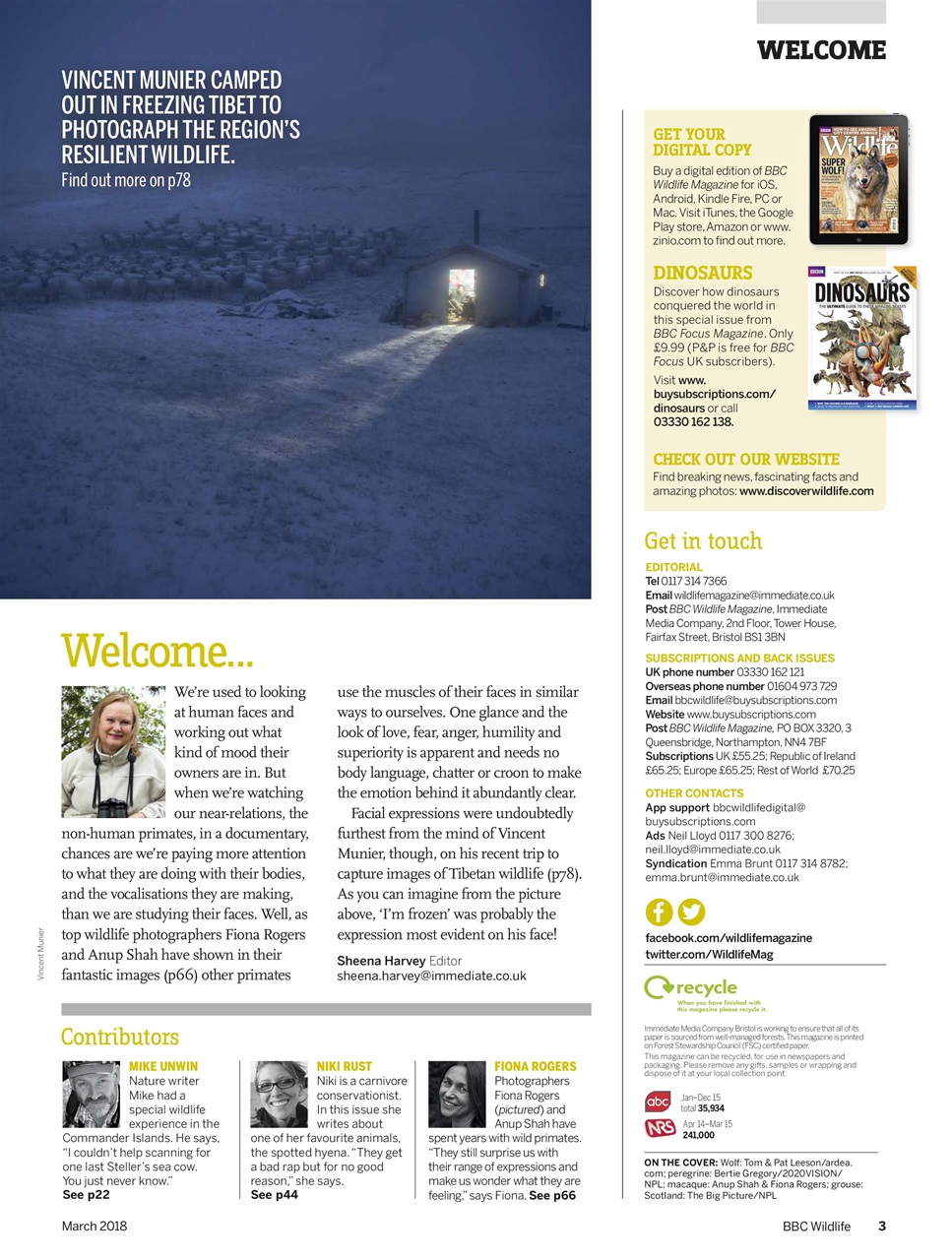 BBC Wildlife Magazine Preview Pages