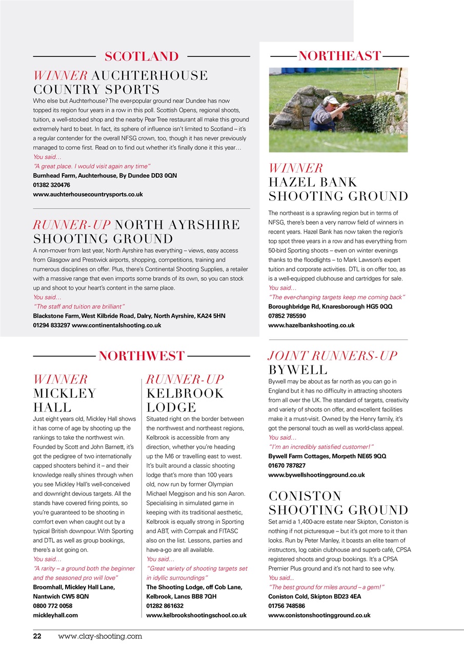 Clay Shooting Preview Pages