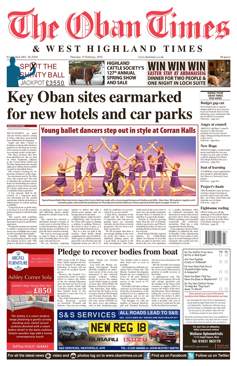 The Oban Times & Lochaber Times Preview Pages