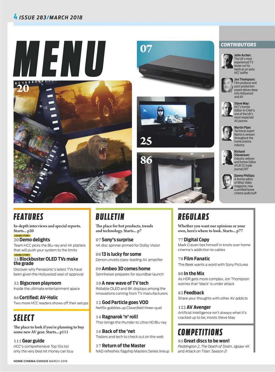 Home Cinema Choice Preview Pages