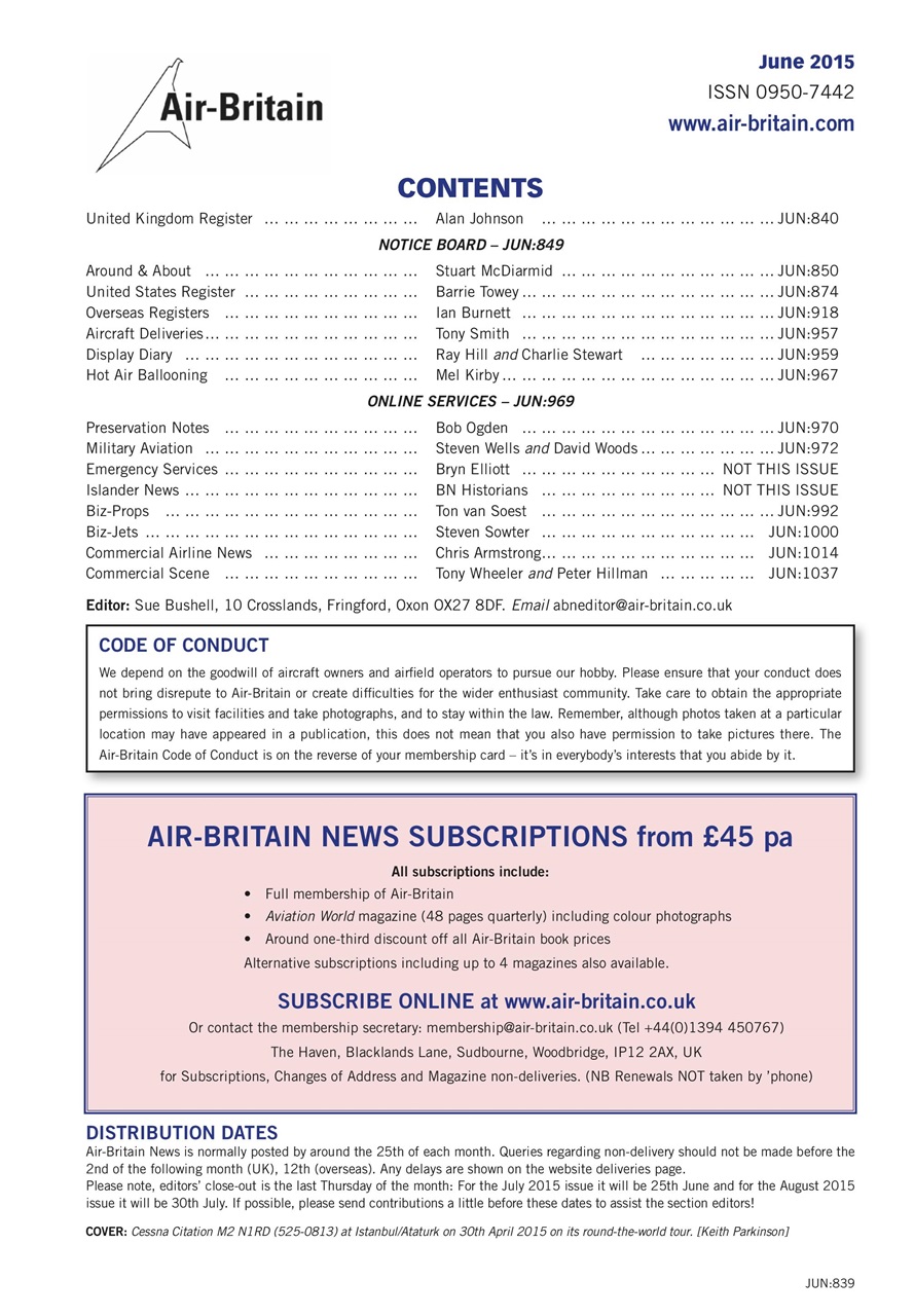 Air Britain News Preview Pages