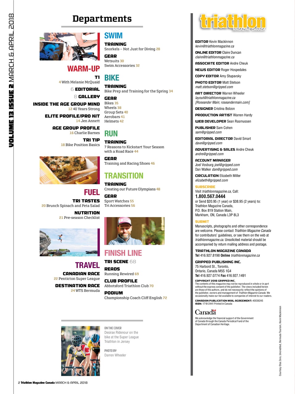 Triathlon Magazine Canada Preview Pages