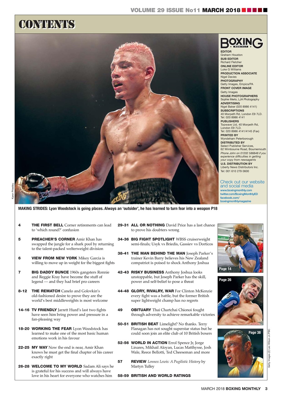 Boxing Monthly Preview Pages
