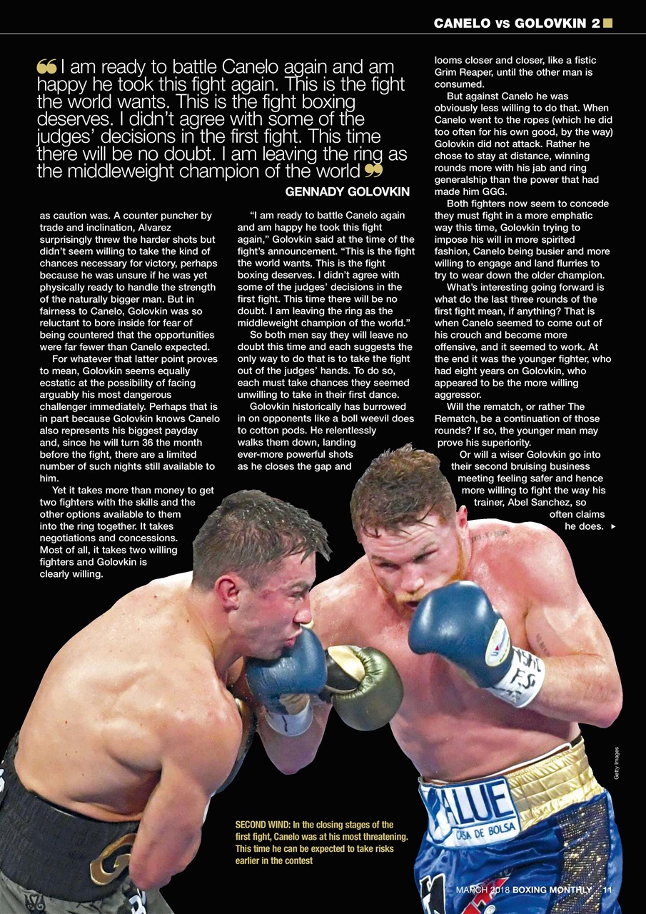 Boxing Monthly Preview Pages