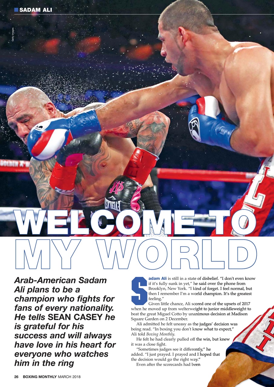 Boxing Monthly Preview Pages