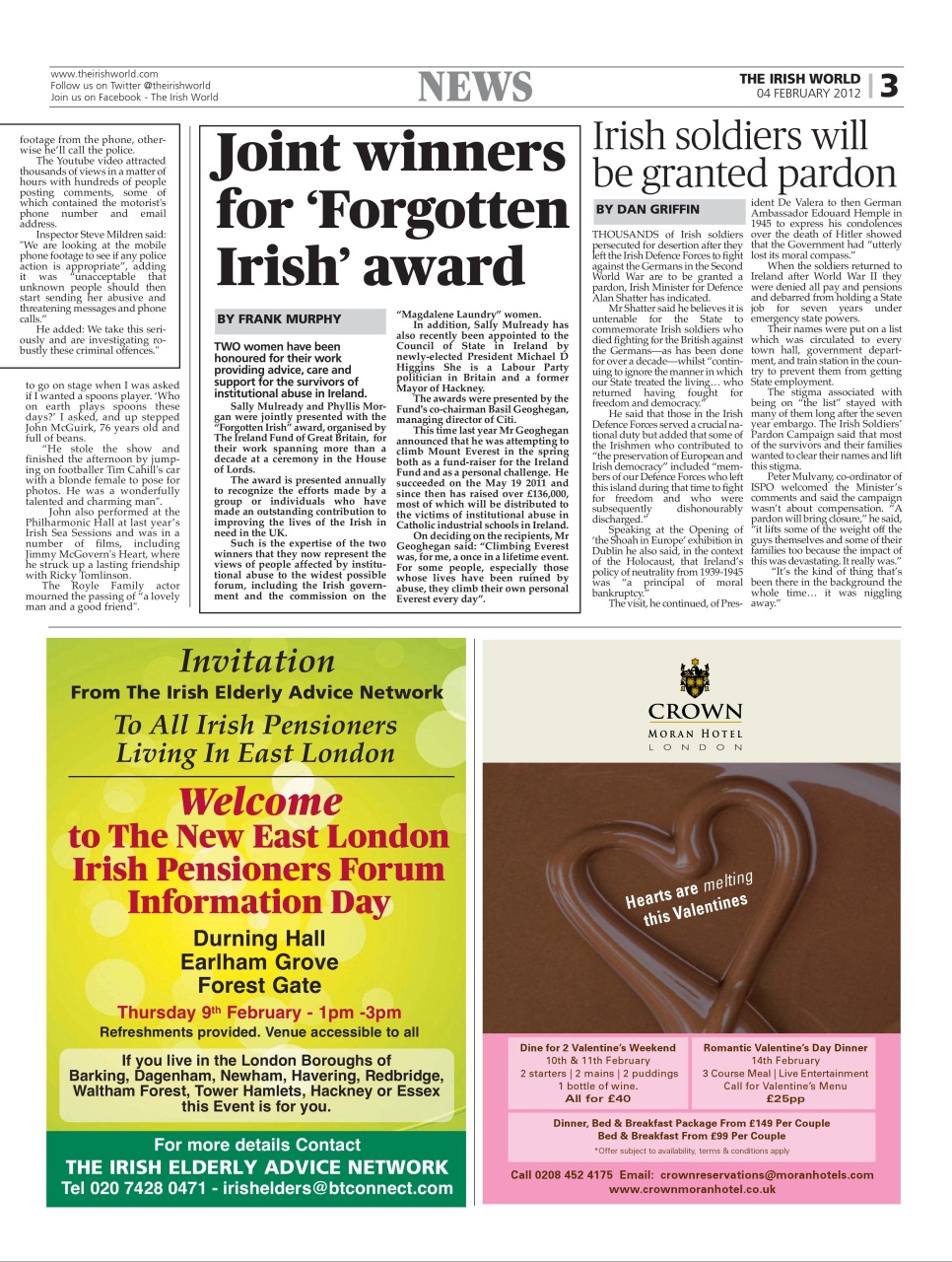 Irish World Preview Pages