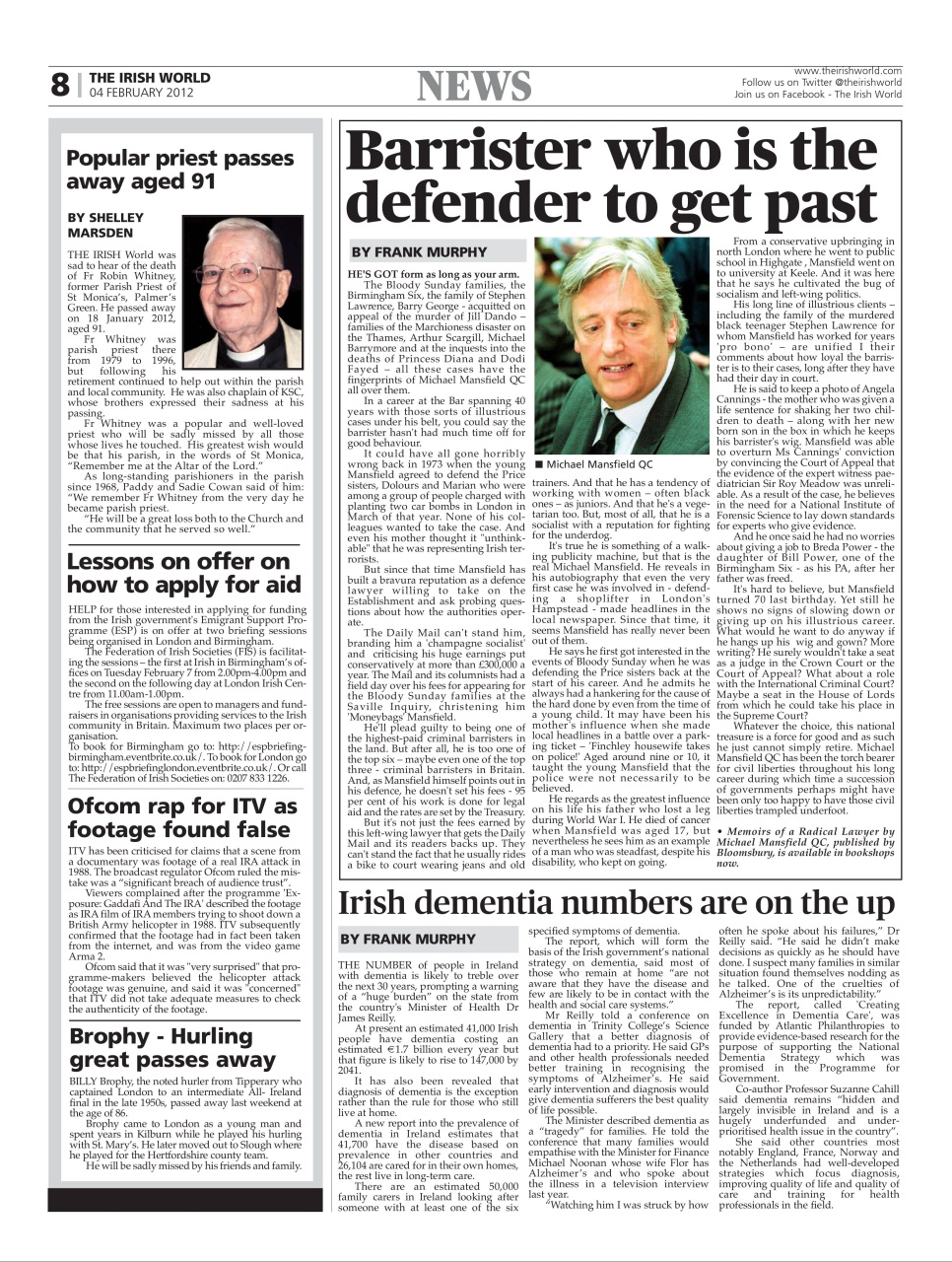 Irish World Preview Pages