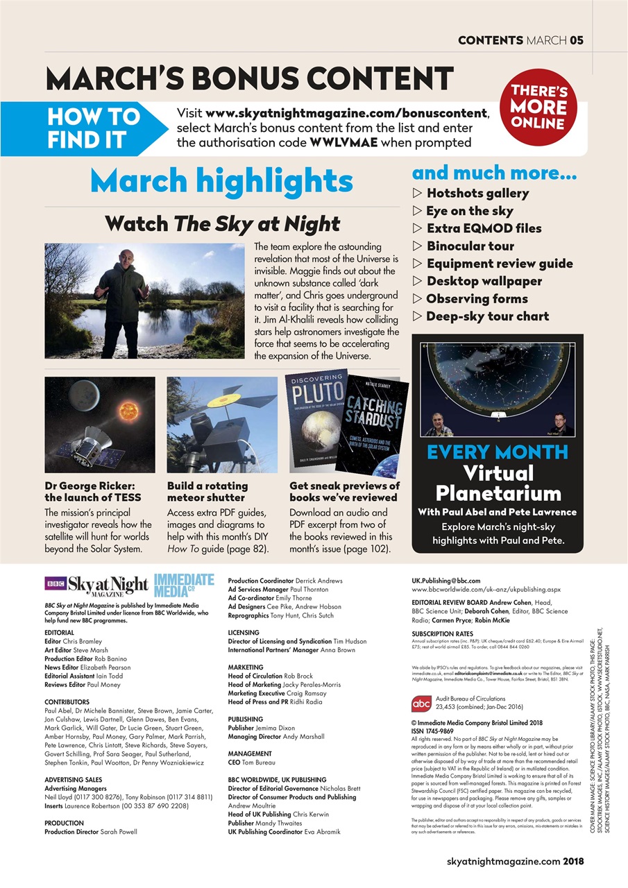 BBC Sky at Night Magazine Preview Pages
