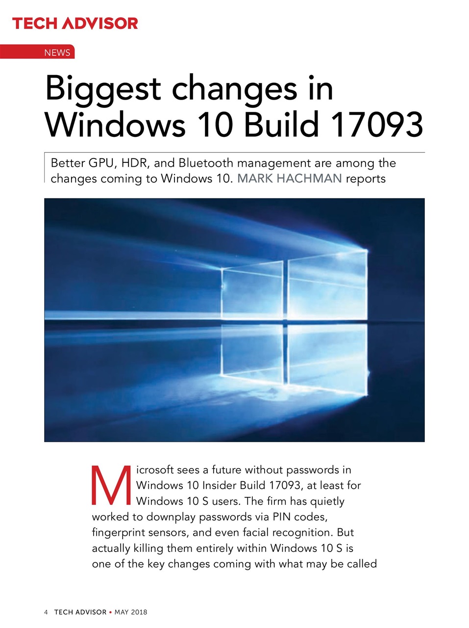 Tech Advisor Preview Pages