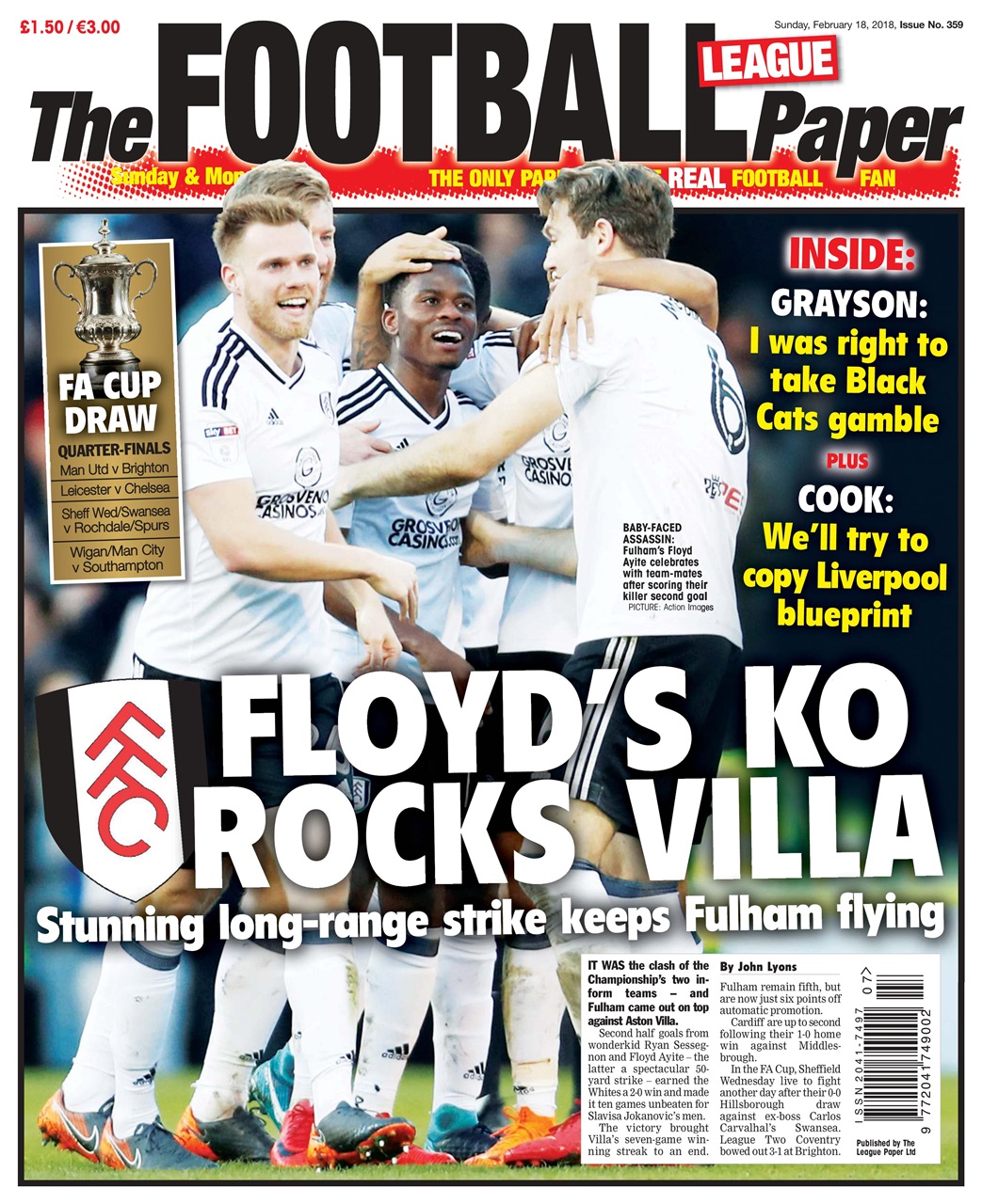 The Football League Paper Preview Pages