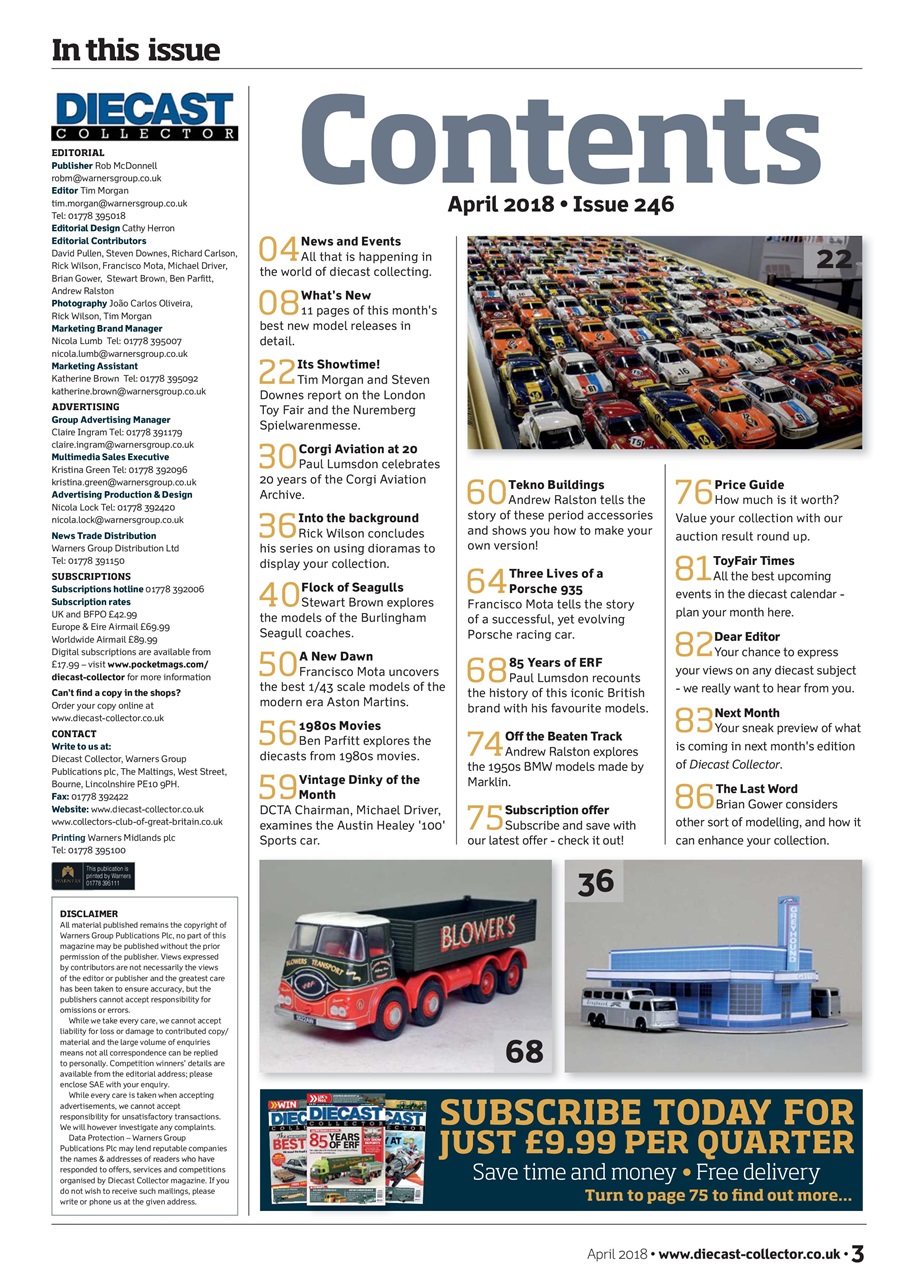 Diecast Collector Preview Pages