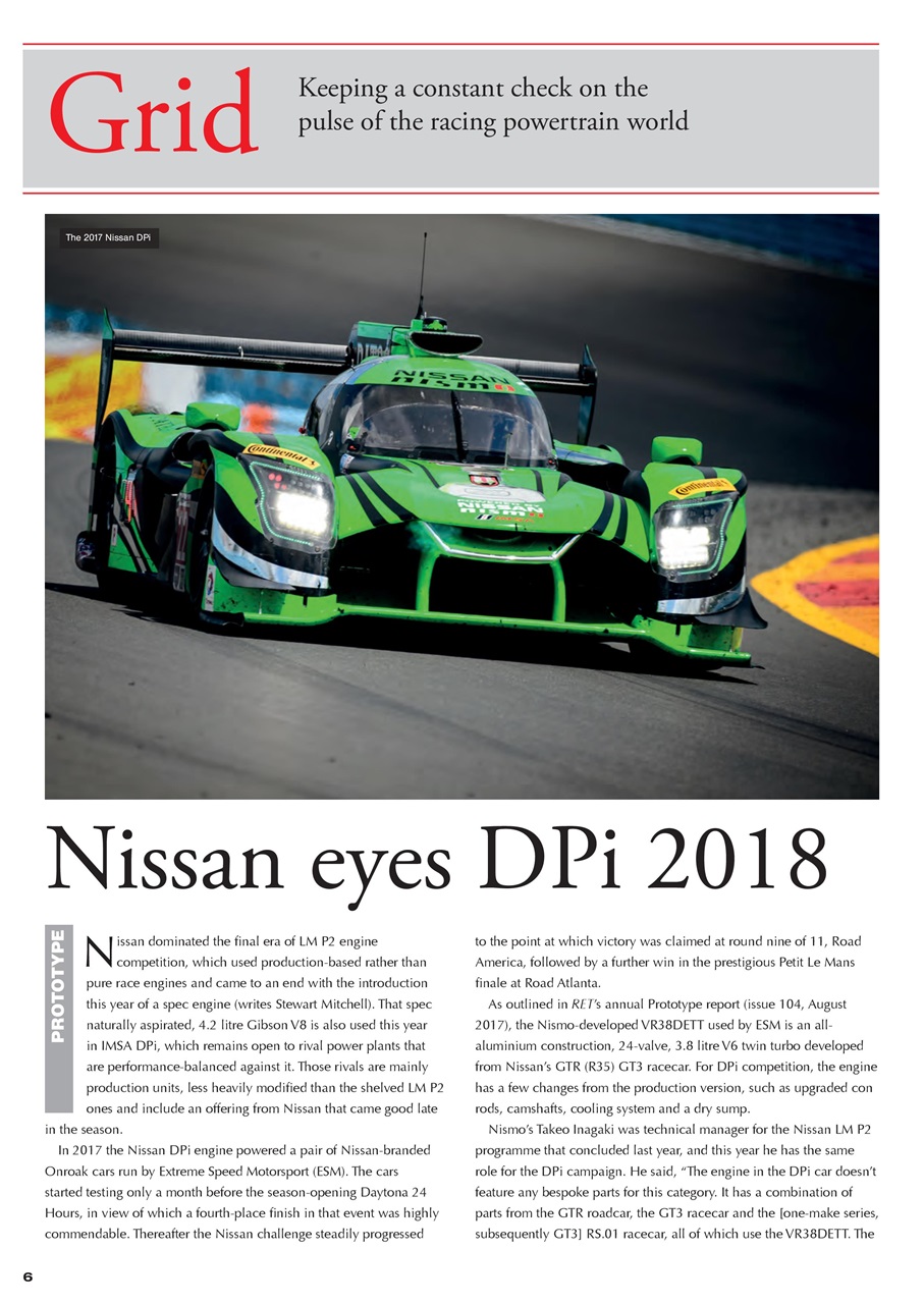 Race Engine Technology Preview Pages