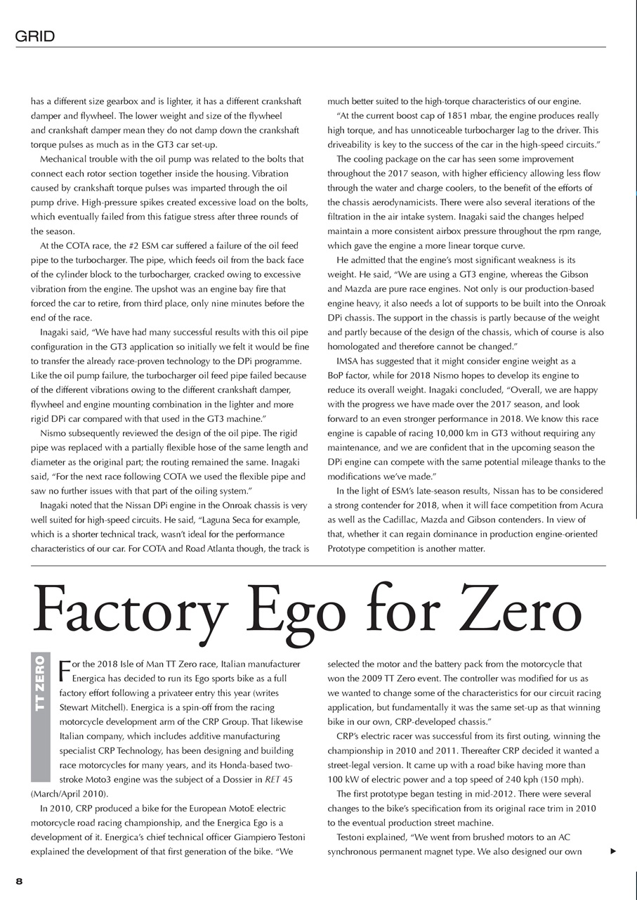 Race Engine Technology Preview Pages