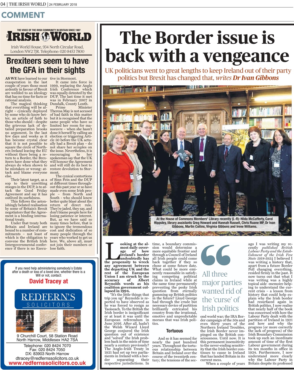 Irish World Preview Pages