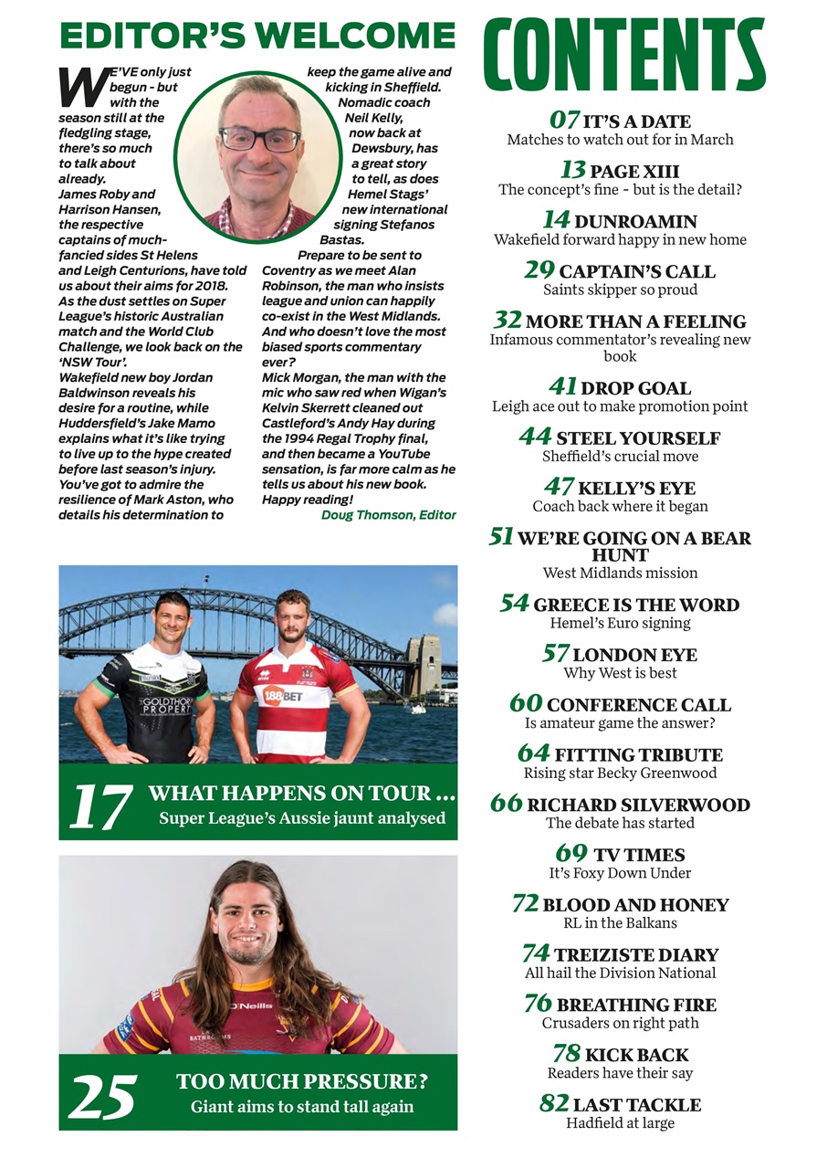 Rugby League World Preview Pages